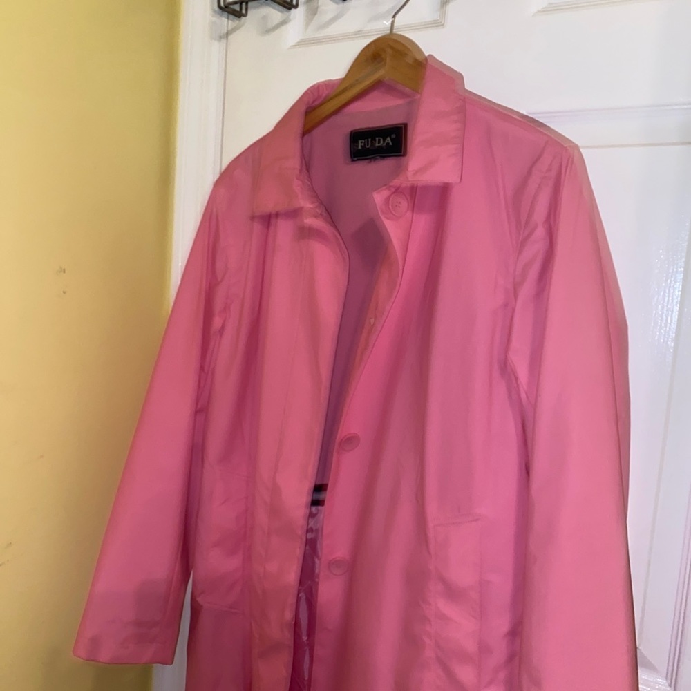 Vintage FUDA Pink Rain Jacket XL in good condition